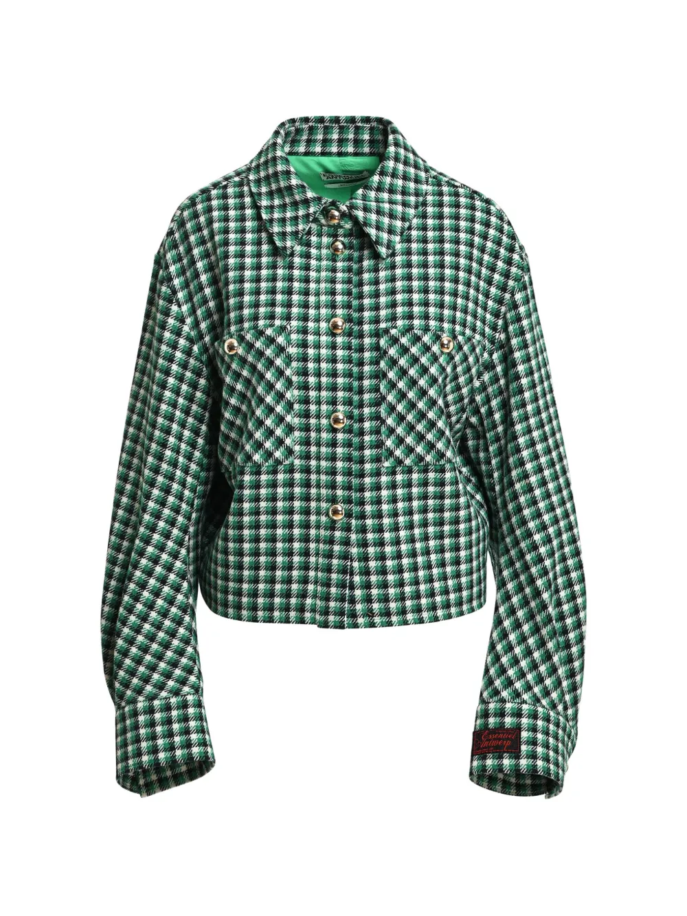 Essentiel Antwerp Kitten checked jacket - Verde