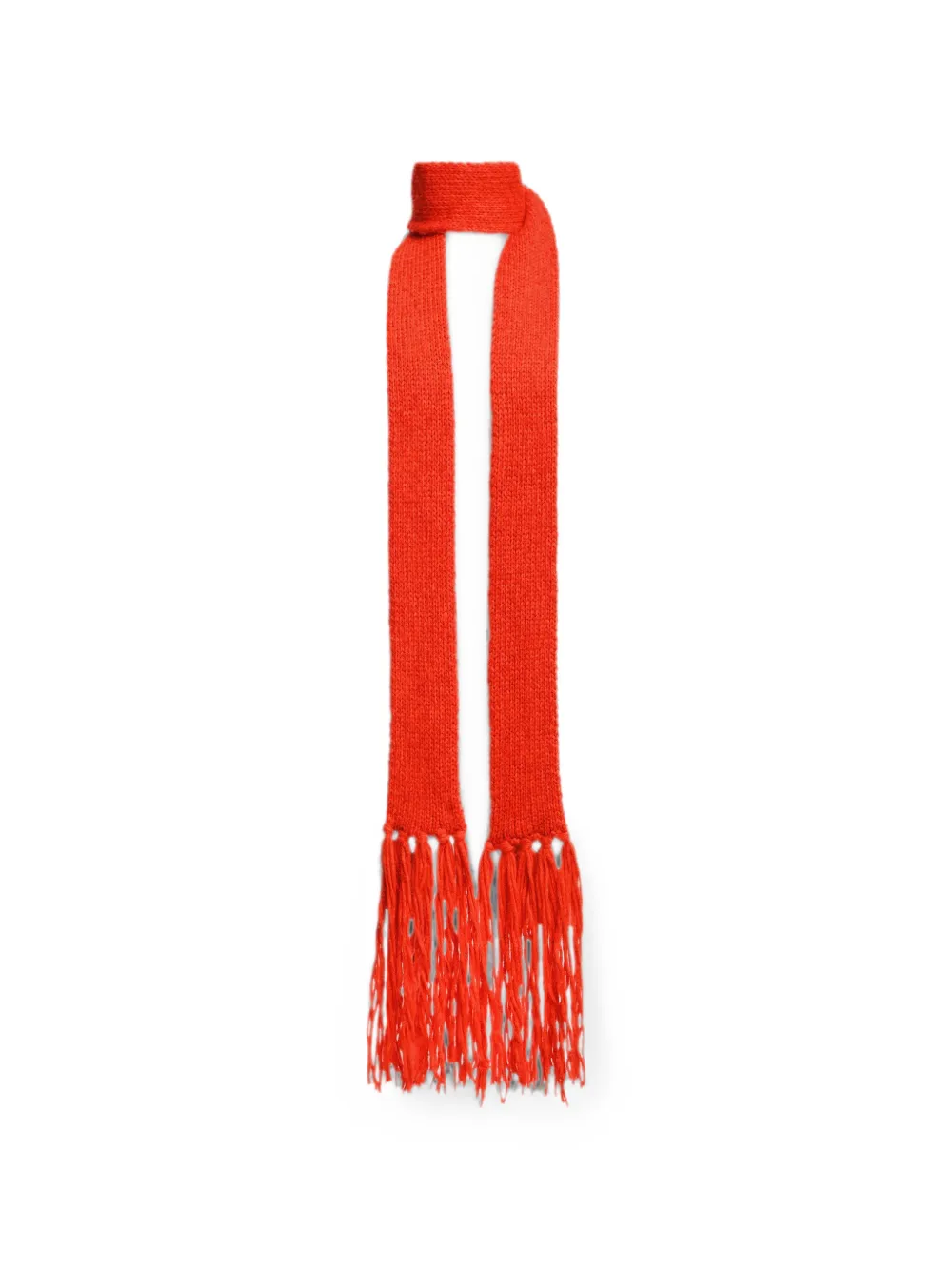 Essentiel Antwerp Korte fringed textured scarf - Rosso