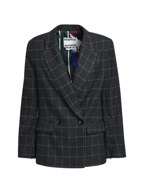 Essentiel Antwerp blazer Kendra con doble botonadura y motivo de cuadros