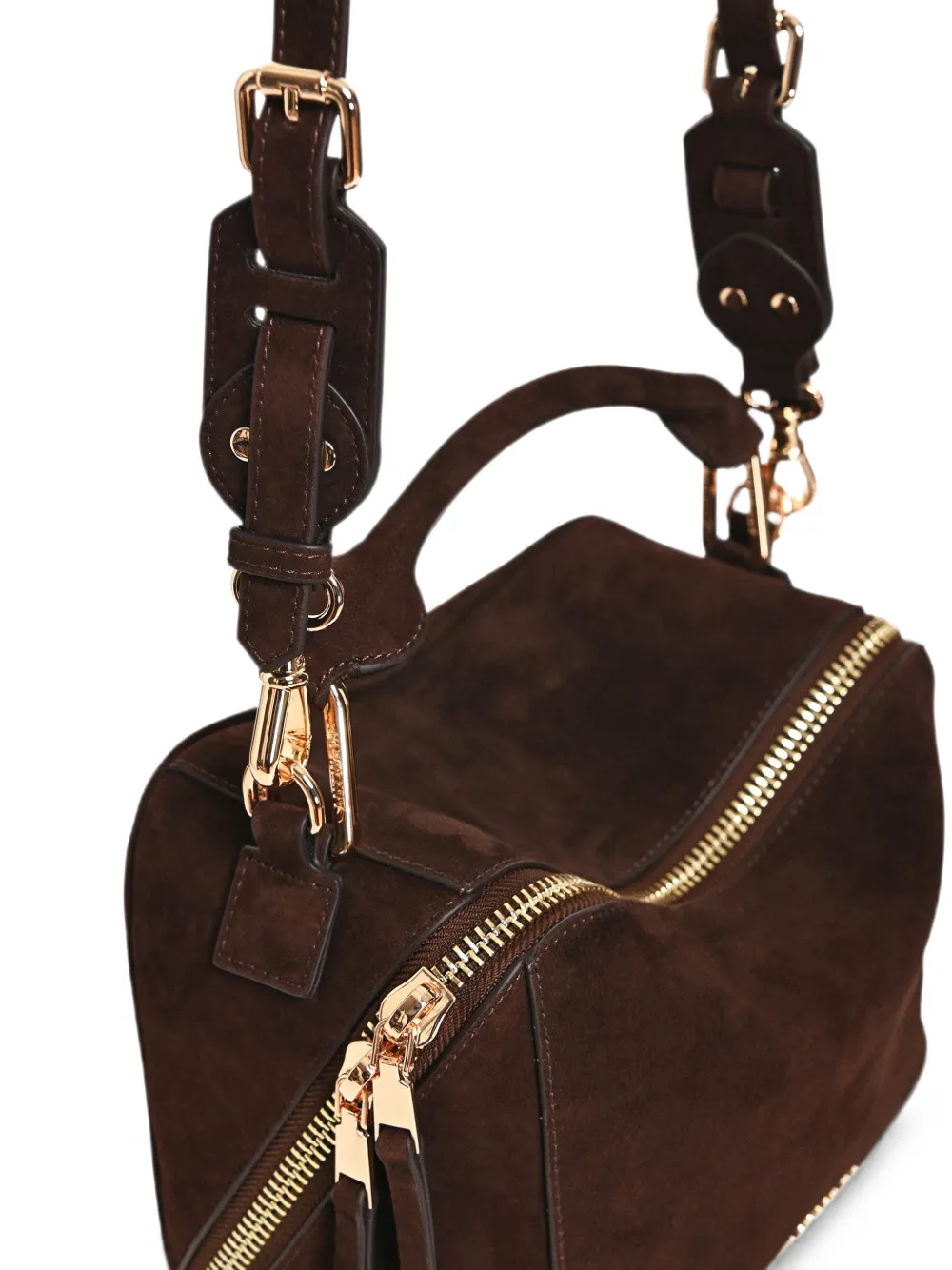 Essentiel Antwerp Karin suède shopper Bruin