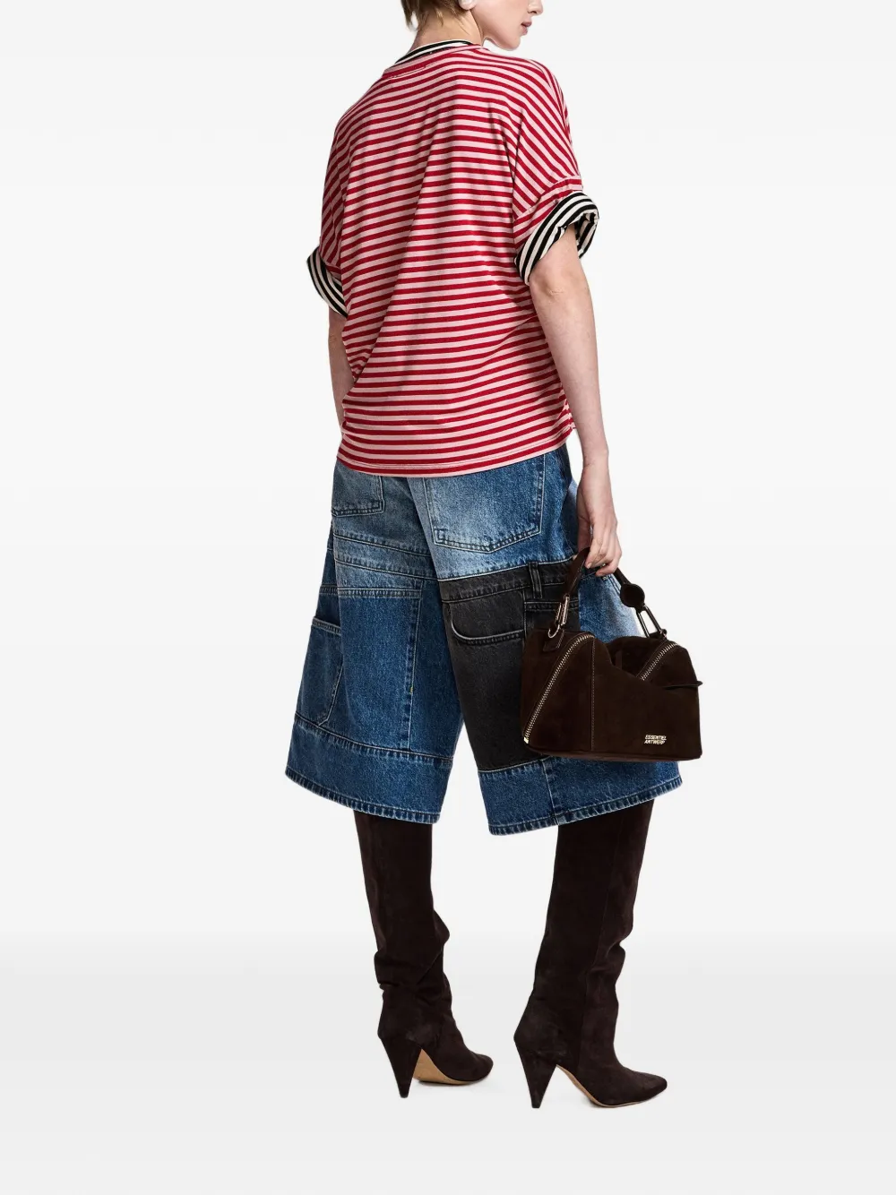 Essentiel Antwerp Karin suède shopper Bruin