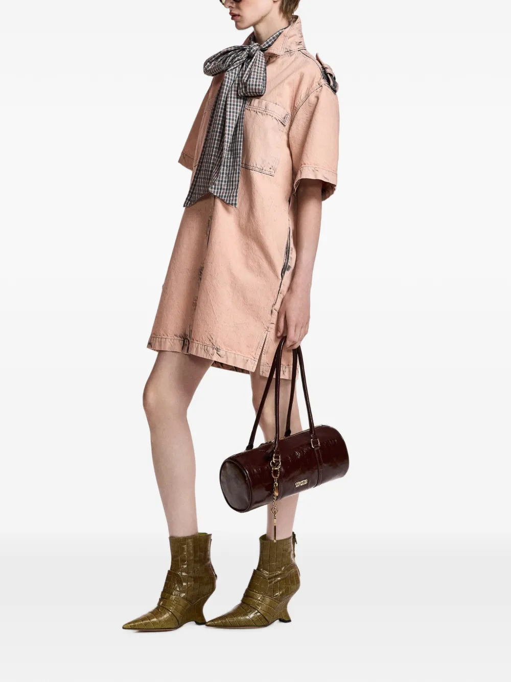Essentiel Antwerp Kenim blousejurk met schouderlus Roze