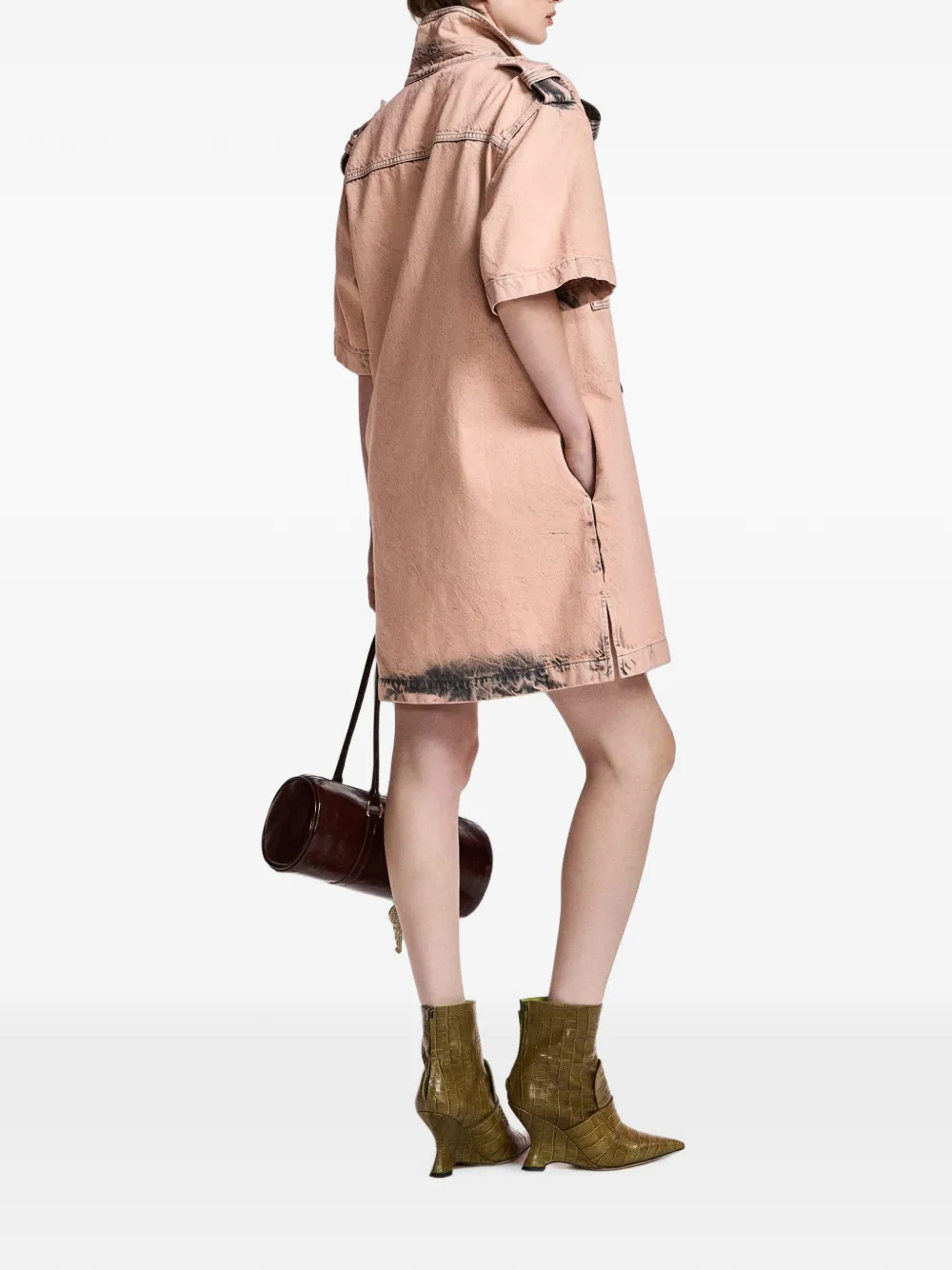 Essentiel Antwerp Kenim blousejurk met schouderlus Roze