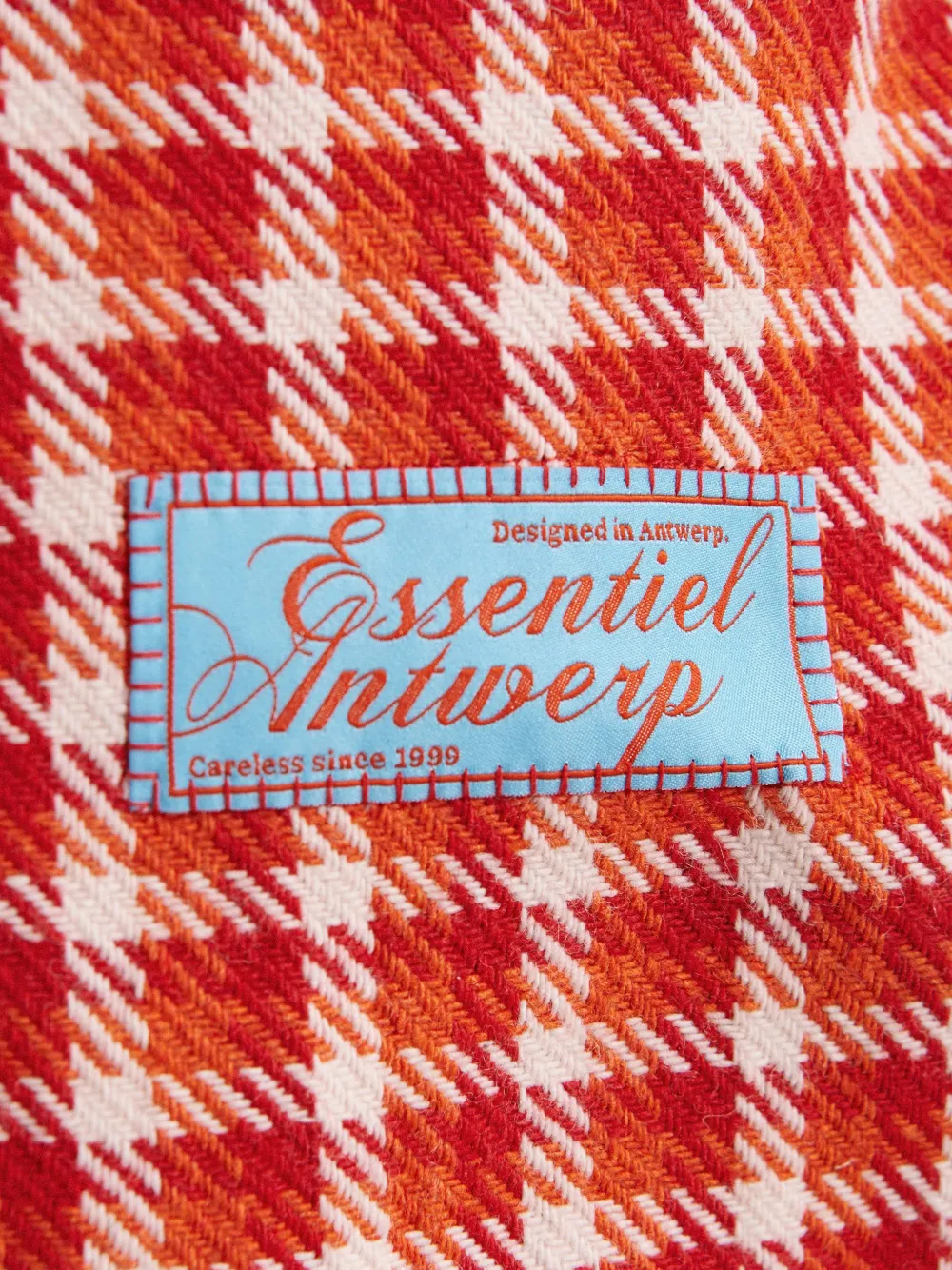 Essentiel Antwerp Kitten geruit jack met knopen Oranje