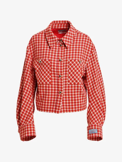 Essentiel Antwerp chaqueta Kitten a cuadros con botones