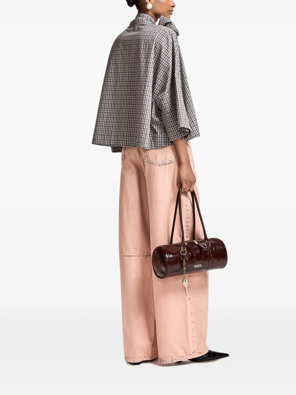 Essentiel Antwerp Blouse verfraaid met stras en strik Grijs