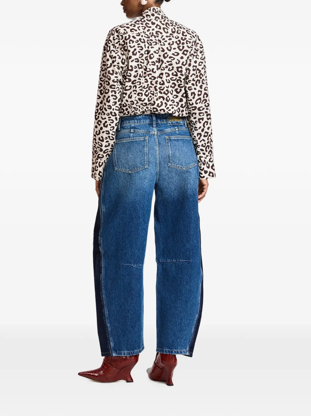 Essentiel Antwerp Blouse met luipaardprint Beige