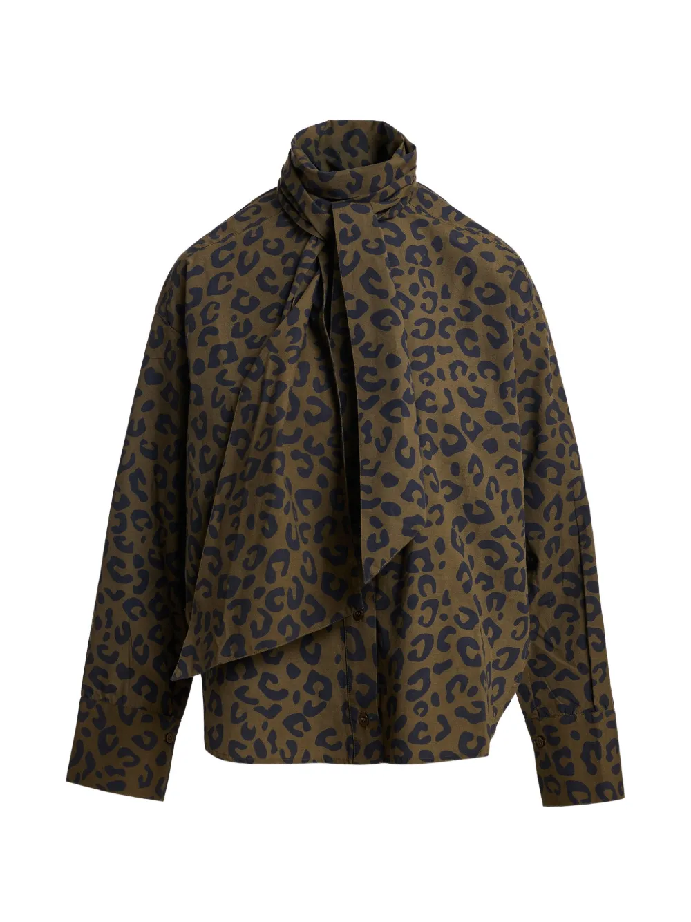 Essentiel Antwerp Khaleesi Hemd mit Leopardenprint - Grün