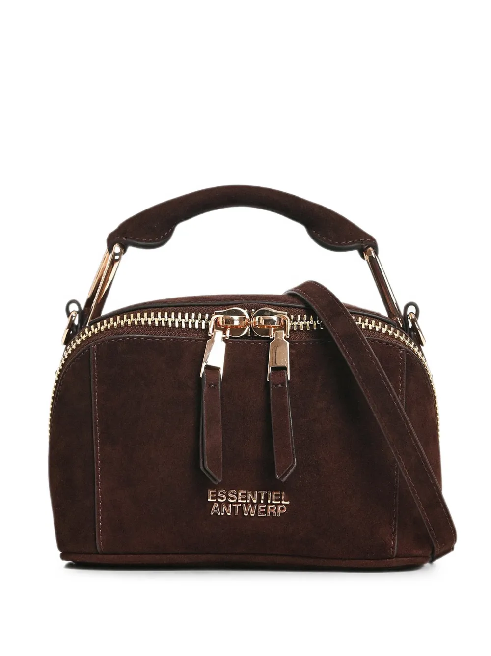 Essentiel Antwerp Mini Kyla Schultertasche aus Wildleder - Braun