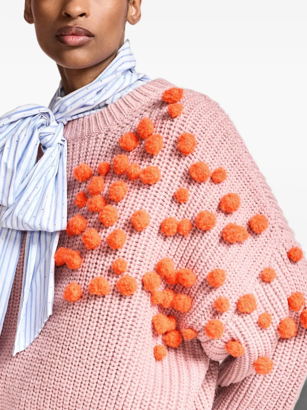 Essentiel Antwerp Kostar trui verfraaid met pompon Roze