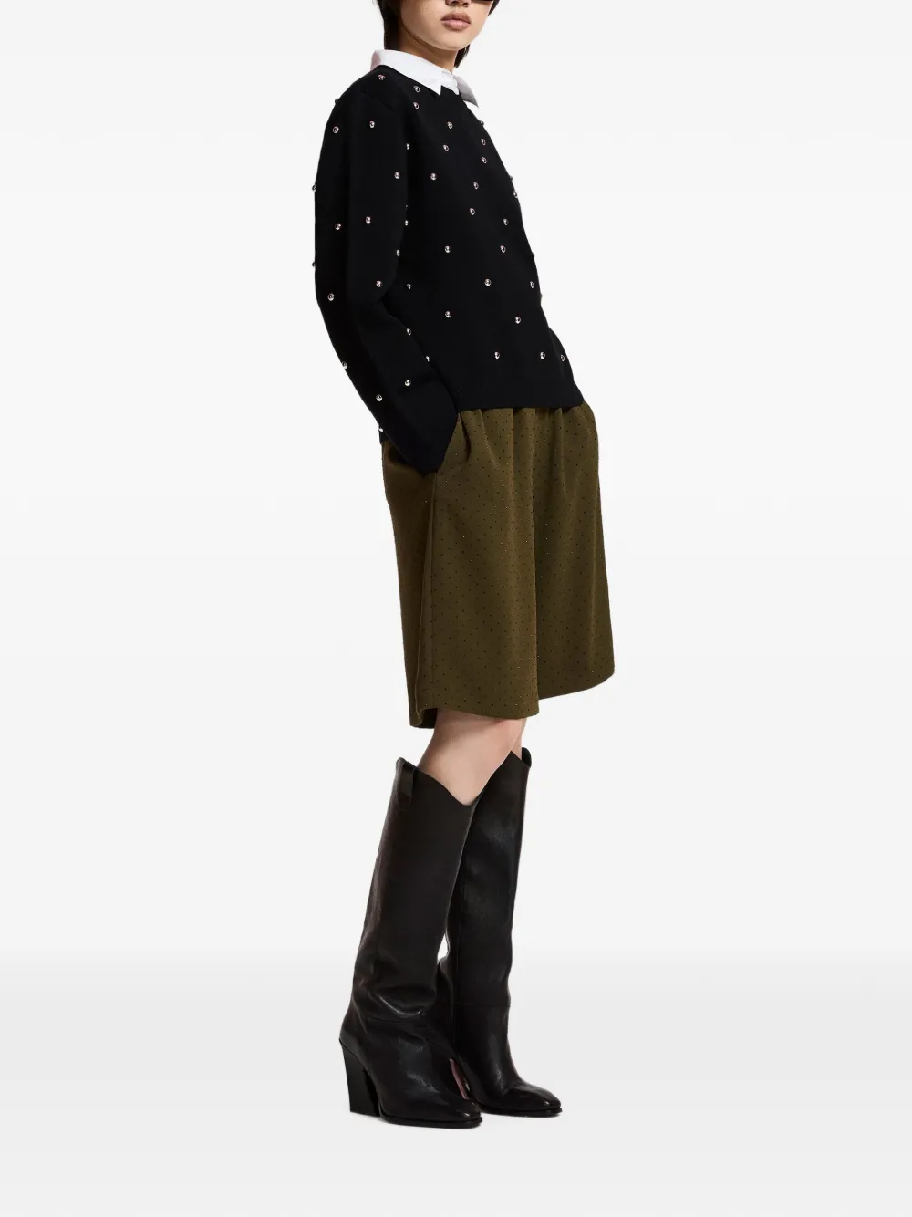 Essentiel Antwerp Klou trui verfraaid met studs Zwart