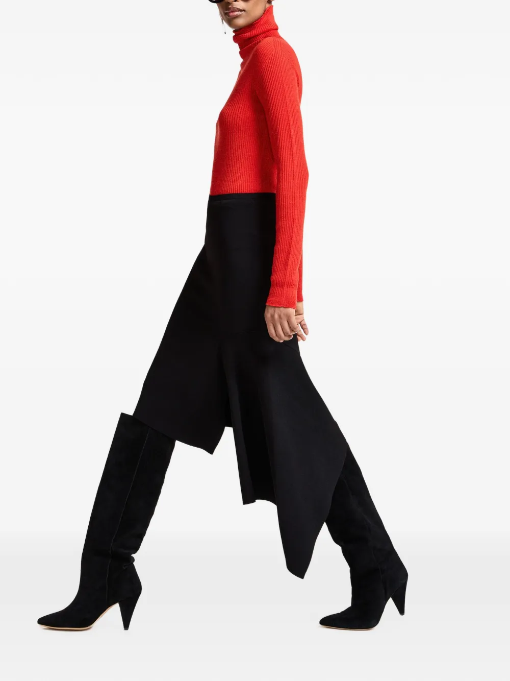 Essentiel Antwerp Kelmuse1 ribgebreide coltrui Rood