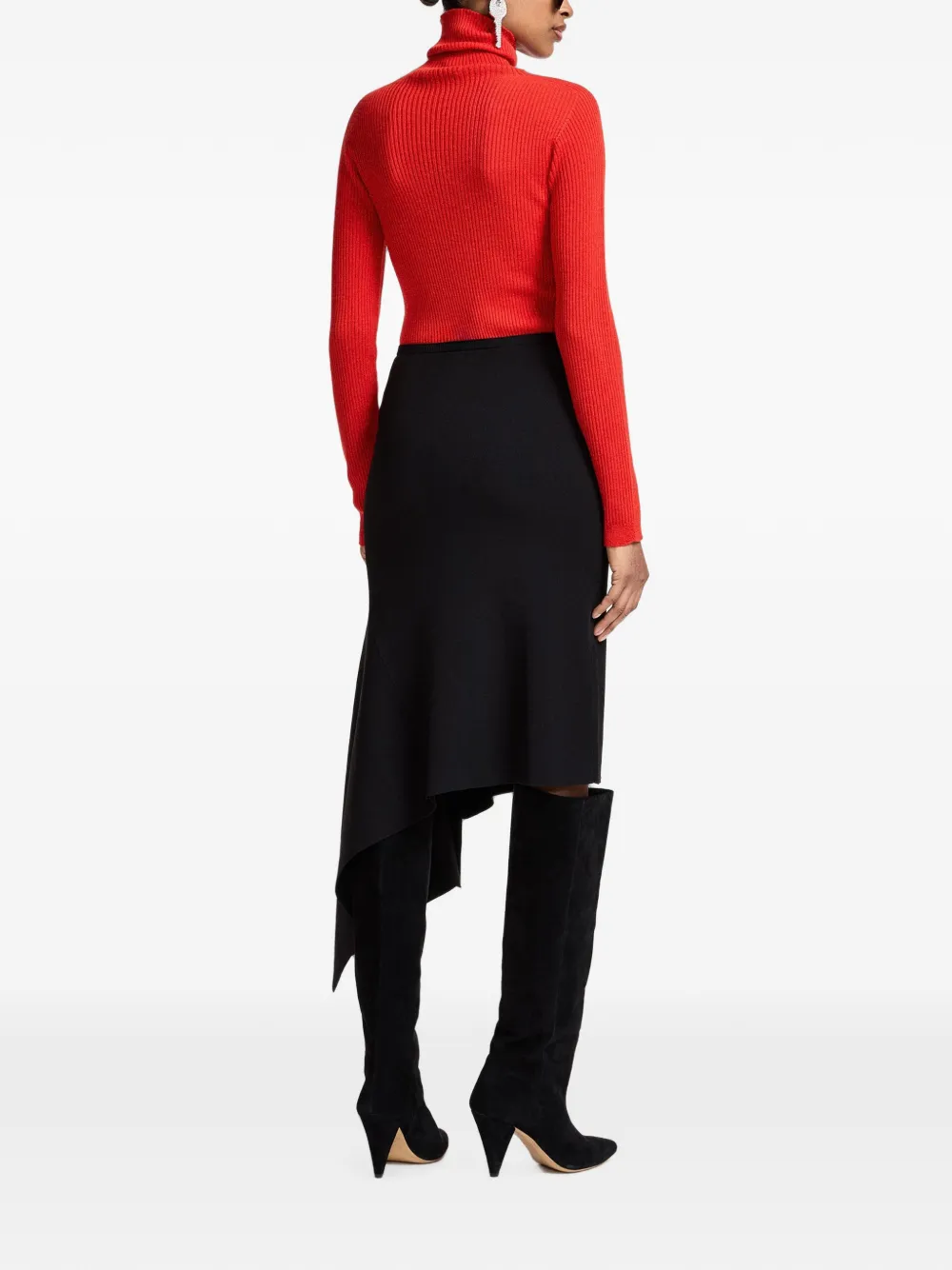 Essentiel Antwerp Kelmuse1 ribgebreide coltrui Rood