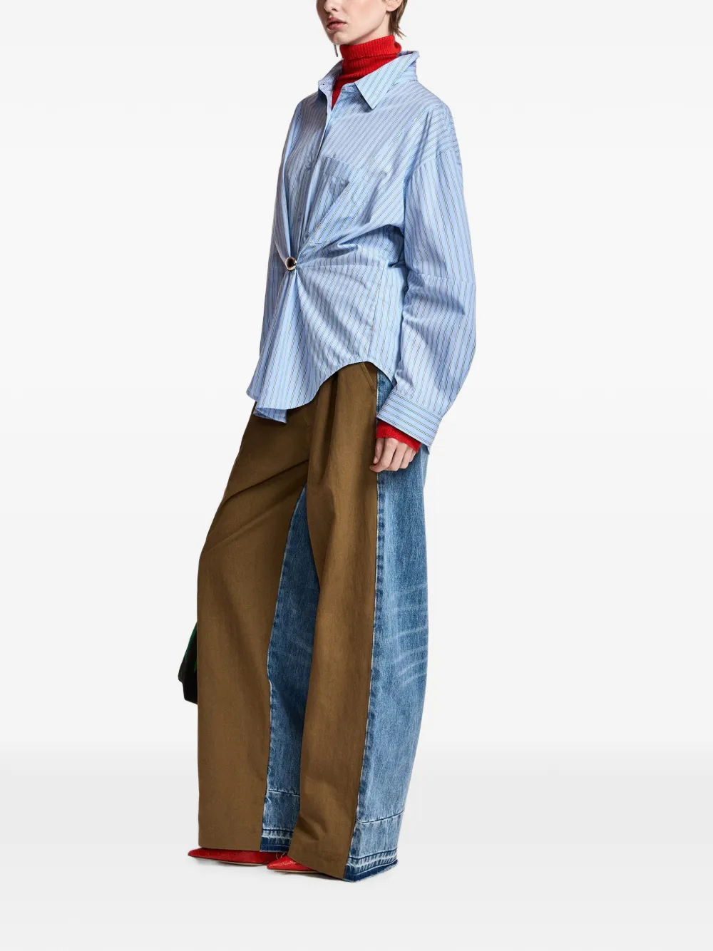 Essentiel Antwerp Kreative gestreepte blouse Blauw