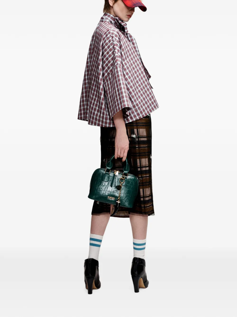 Essentiel Antwerp Geruite blouse Wit