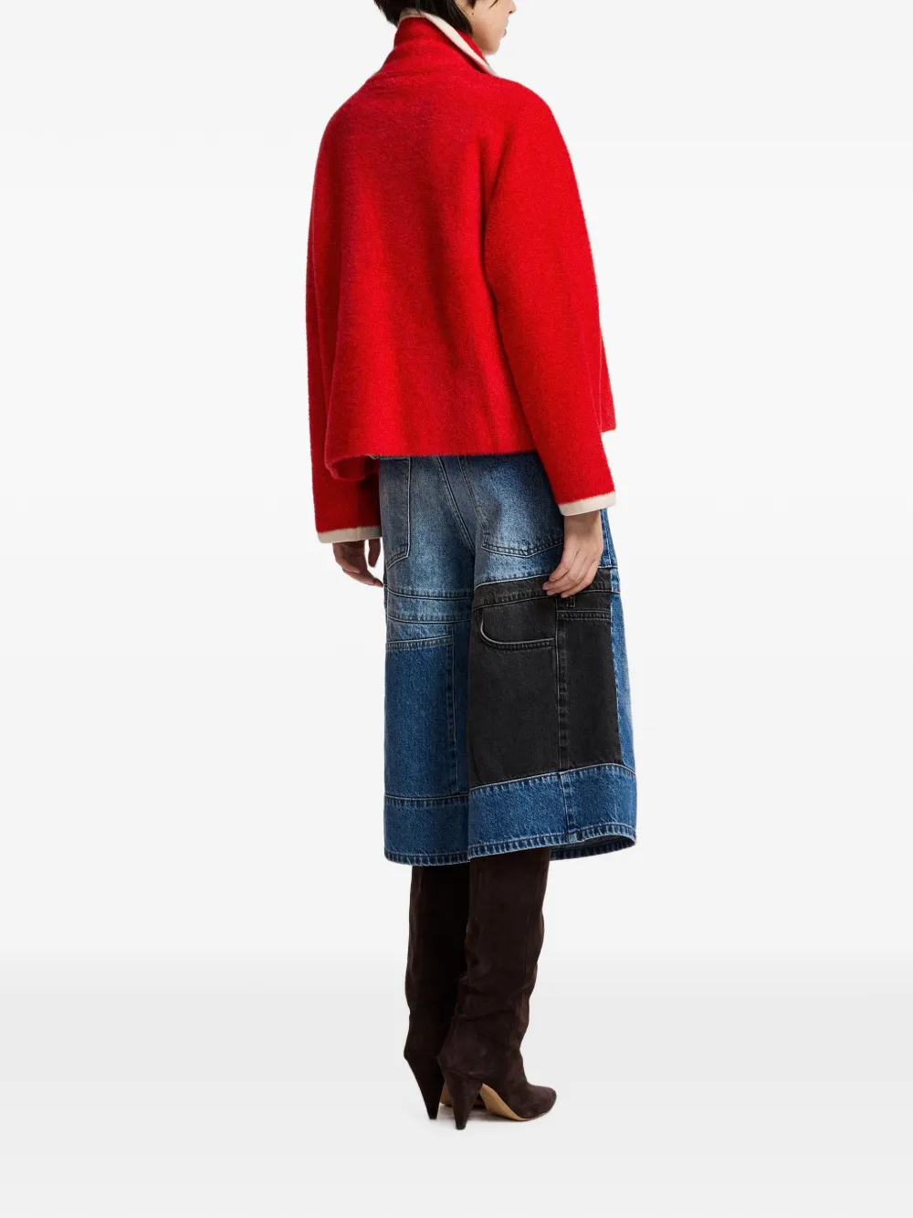 Essentiel Antwerp Kugar vest met dubbele rij knopen Rood