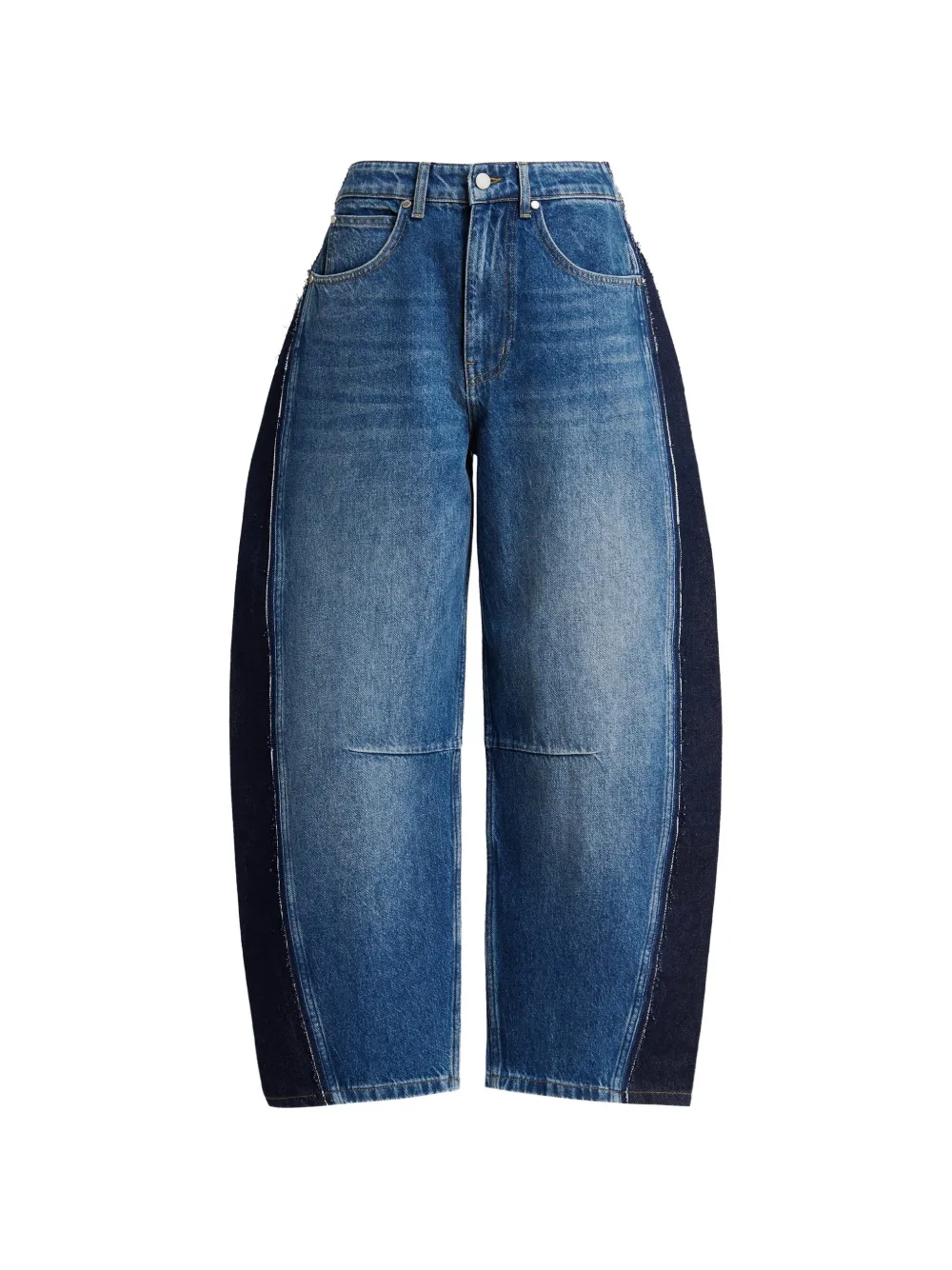 Essentiel Antwerp raw-edge barrel-leg jeans - Blu