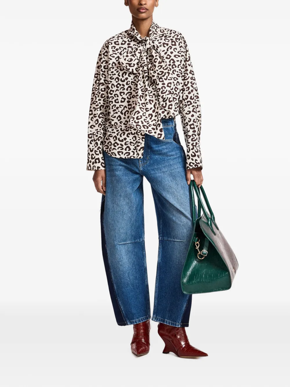 Essentiel Antwerp Kashba jeans met vlakken Blauw