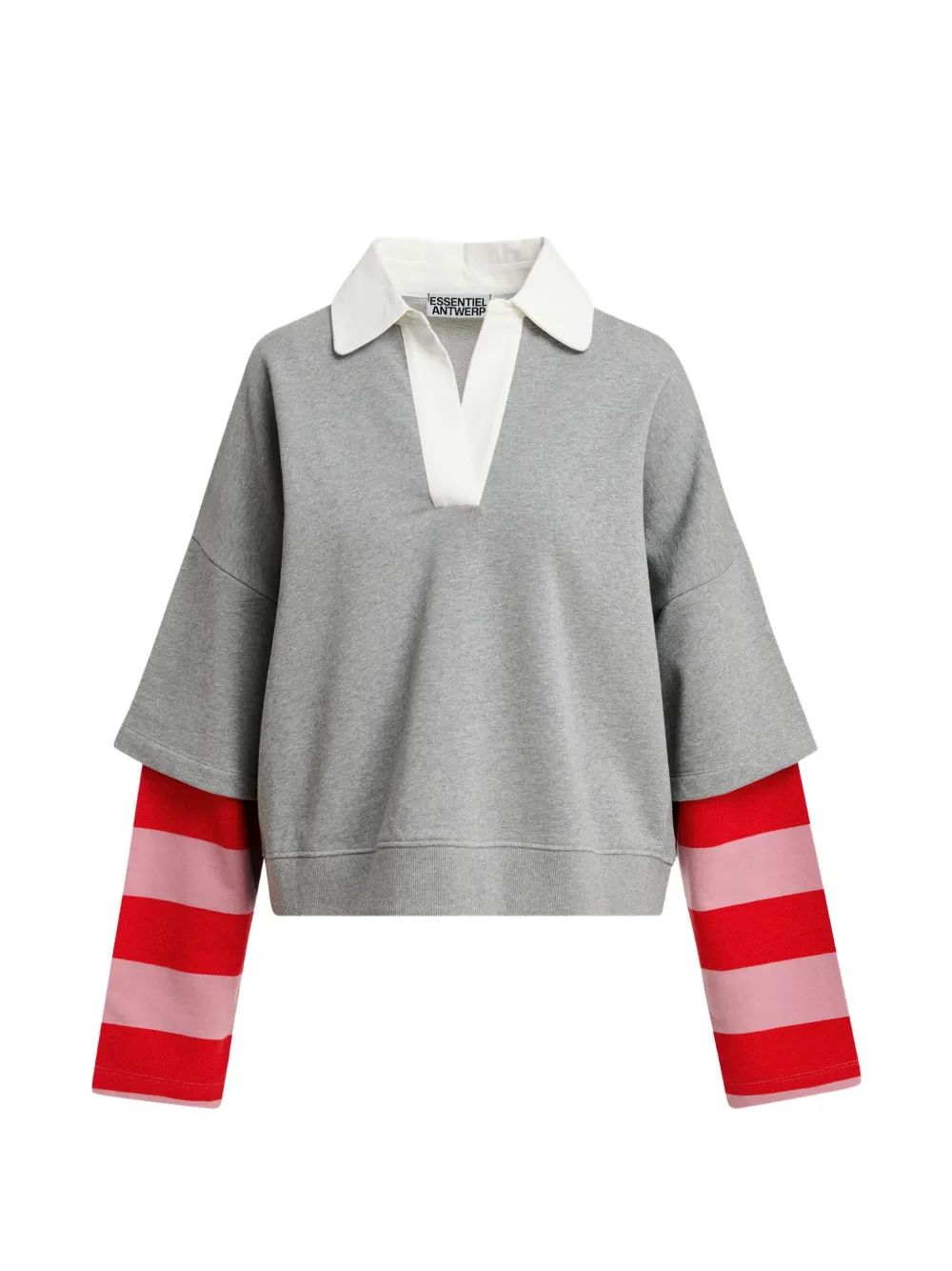 Essentiel Antwerp Sweatshirt im Layering-Look - Grau