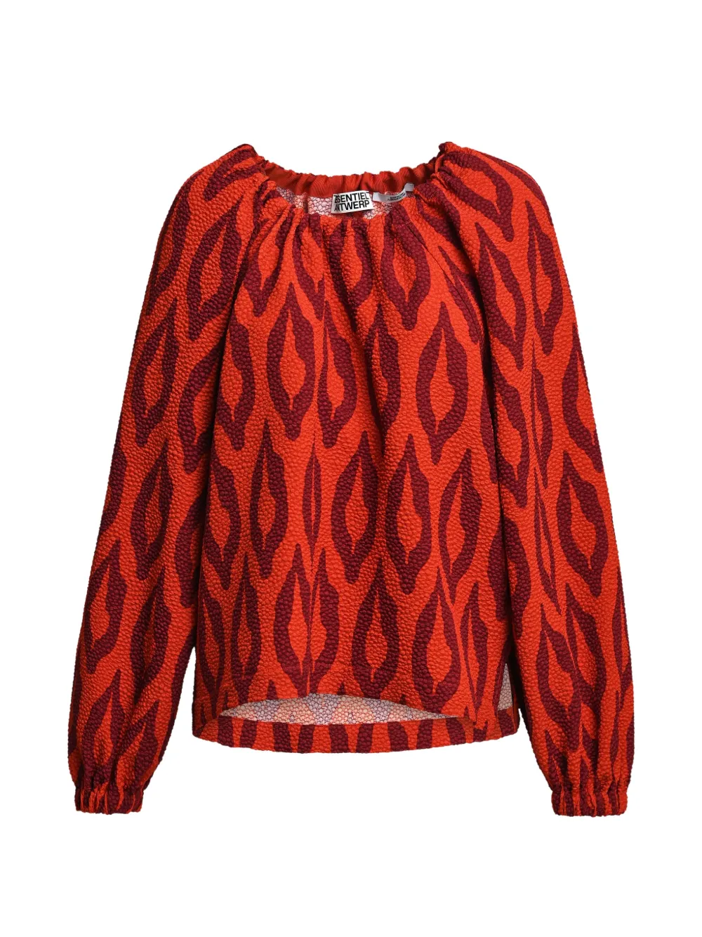 Essentiel Antwerp Kolorful graphic-pattern long-sleeve blouse - Arancione