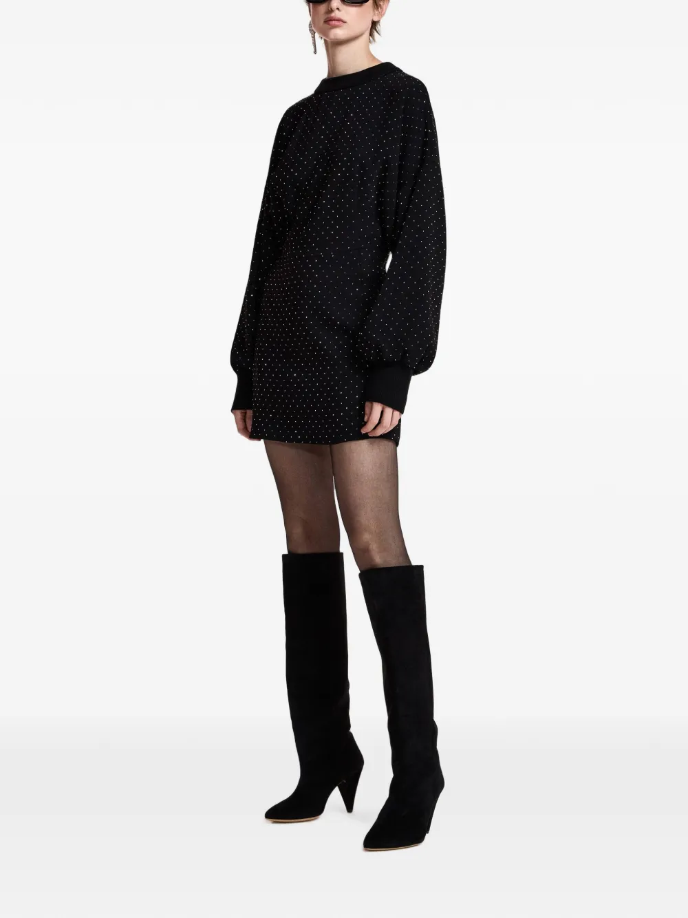 Essentiel Antwerp Kathleen mini-jurk verfraaid met stras Zwart