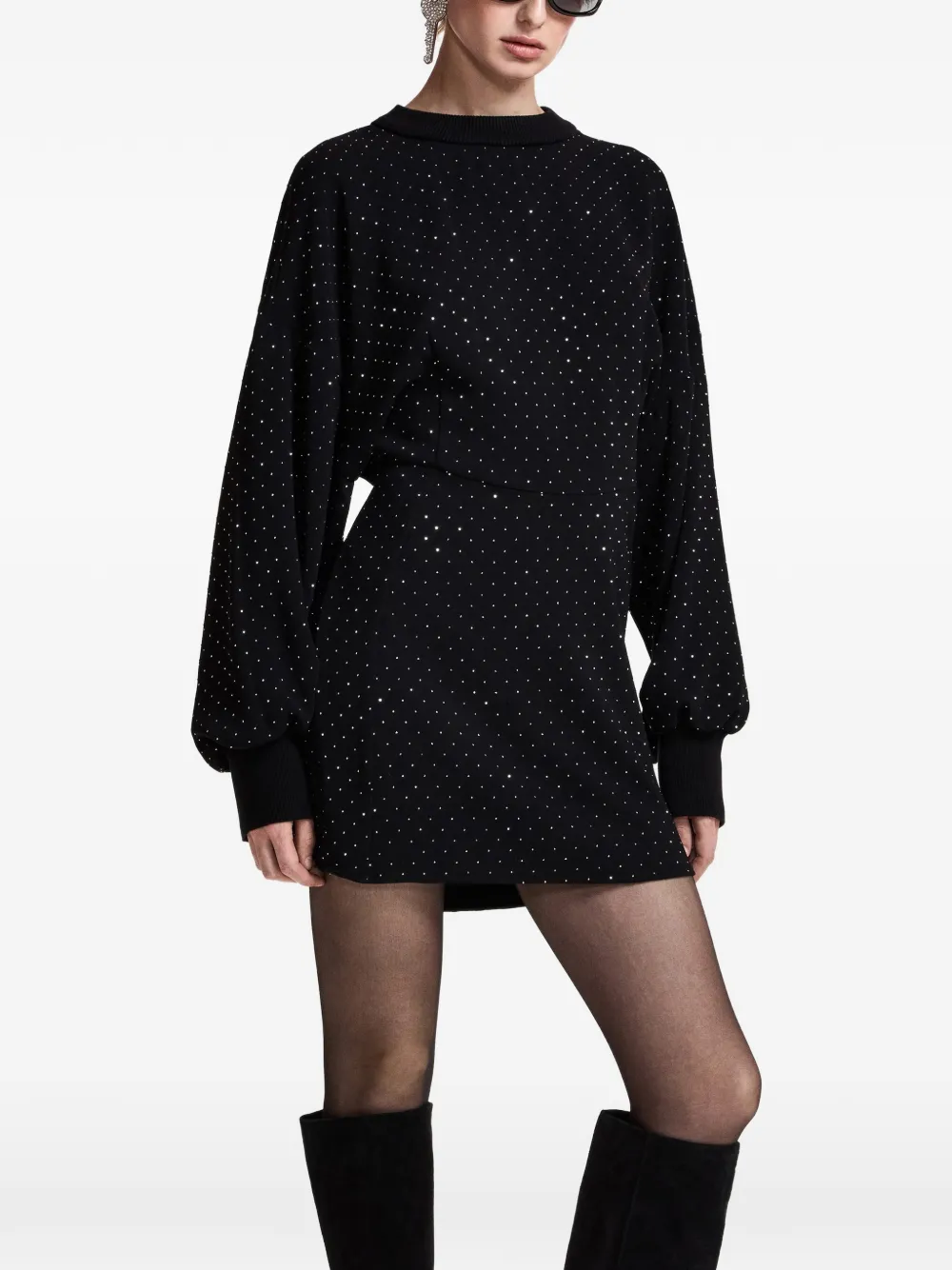 Essentiel Antwerp Kathleen mini-jurk verfraaid met stras Zwart