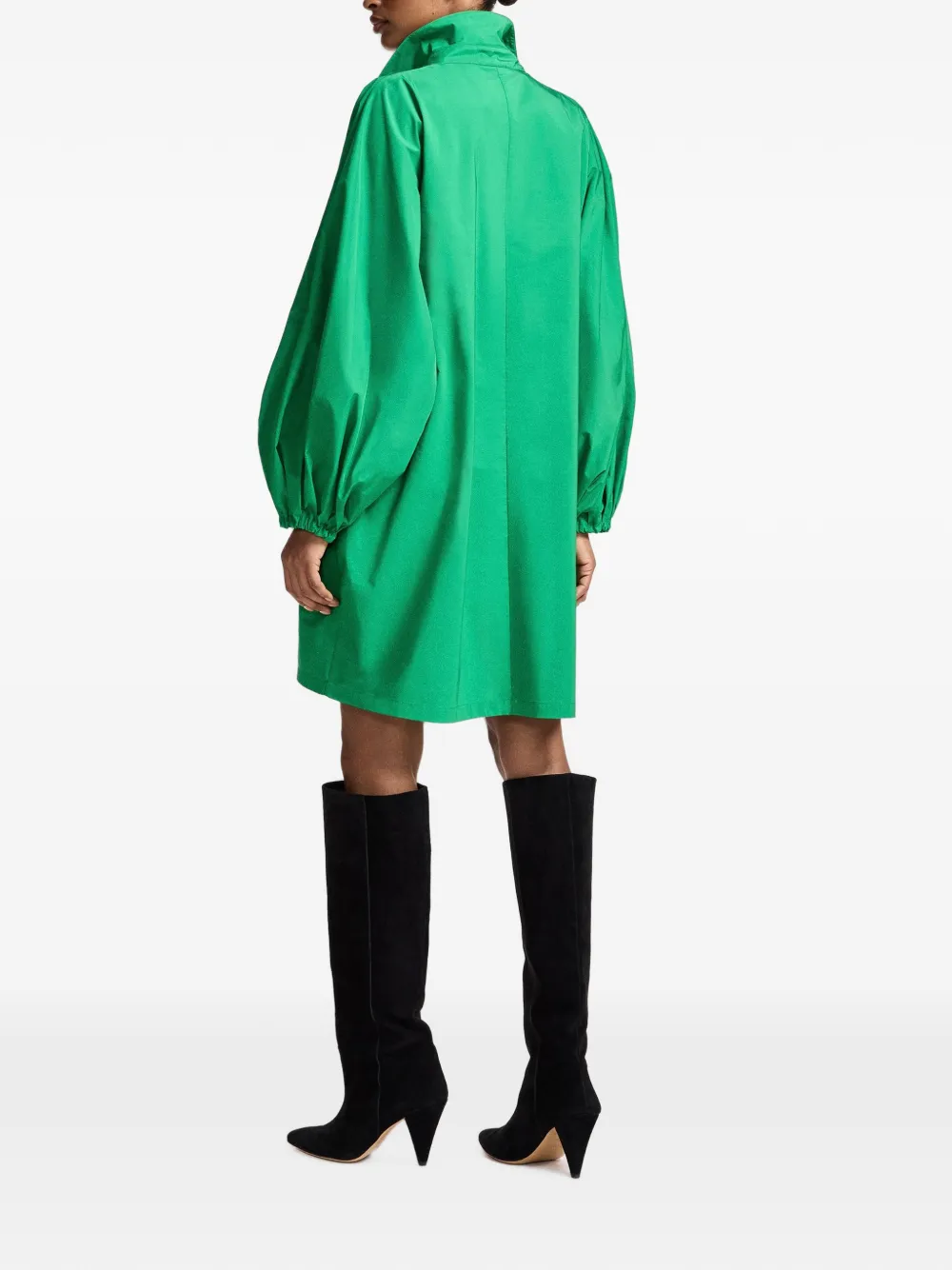 Essentiel Antwerp Oversized mini-jurk met volumineuze mouwen Groen