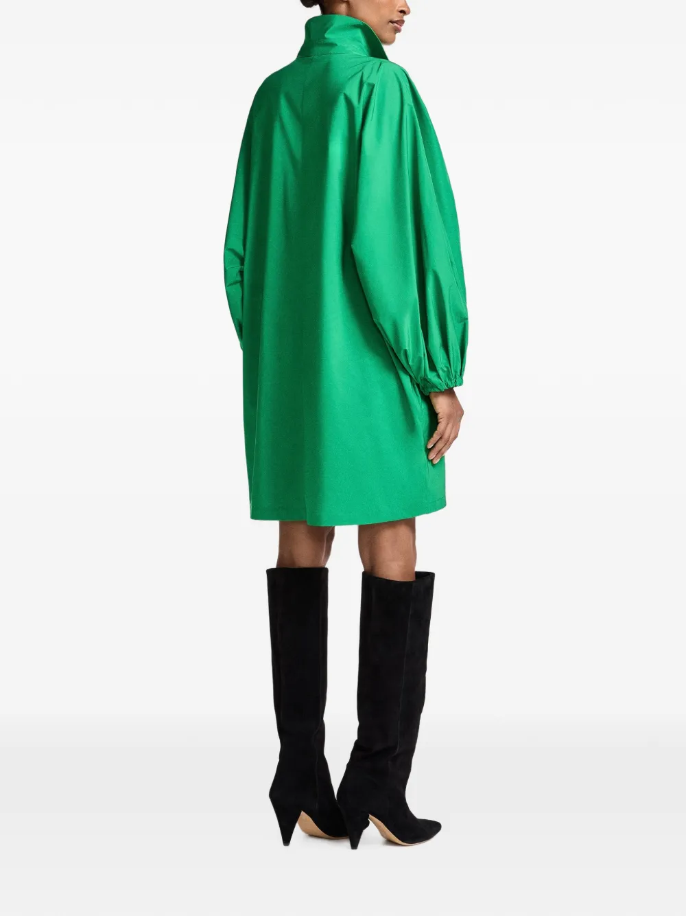 Essentiel Antwerp Oversized mini-jurk met volumineuze mouwen Groen