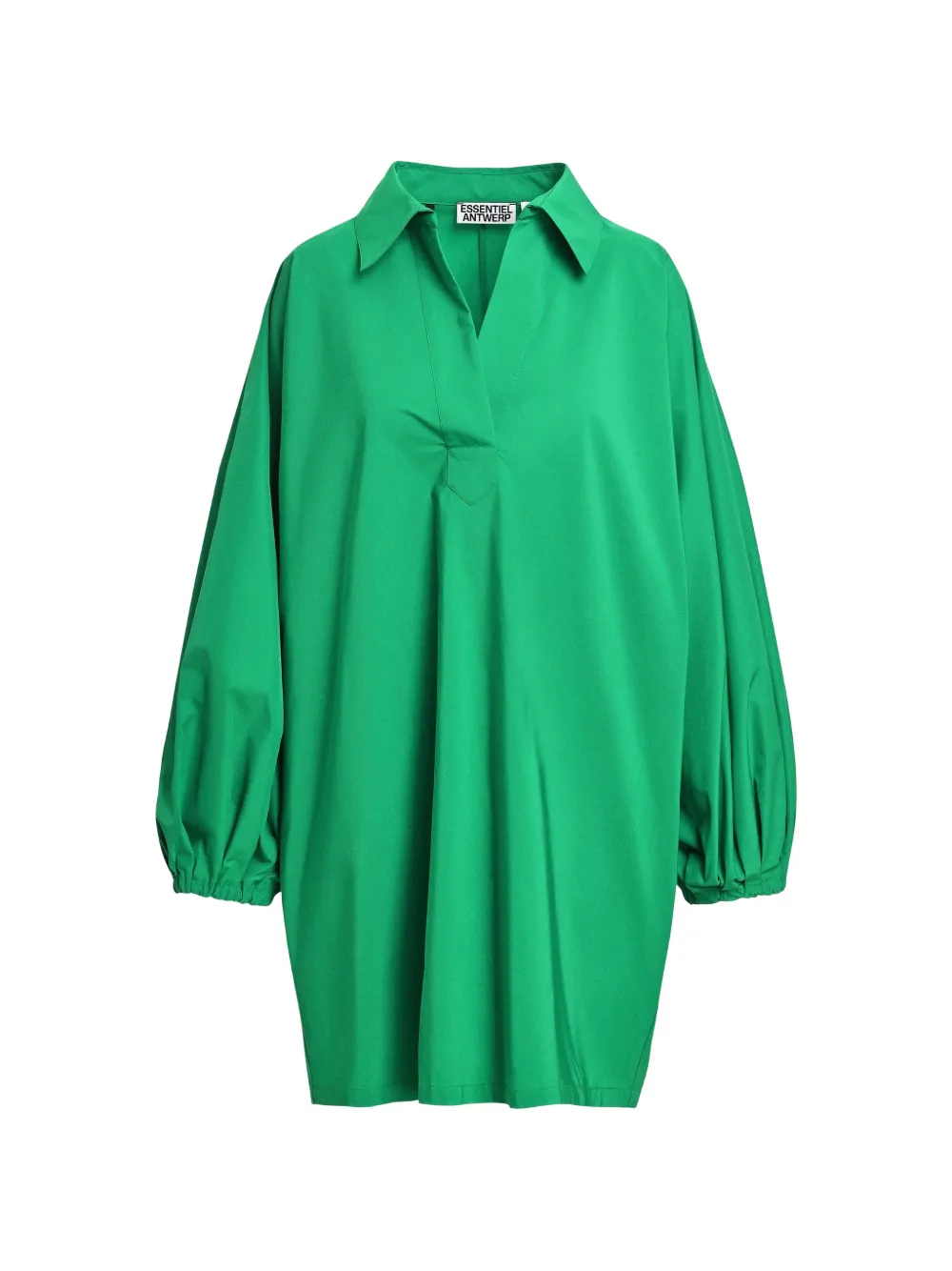 Essentiel Antwerp oversized voluminous-sleeves mini dress - Verde
