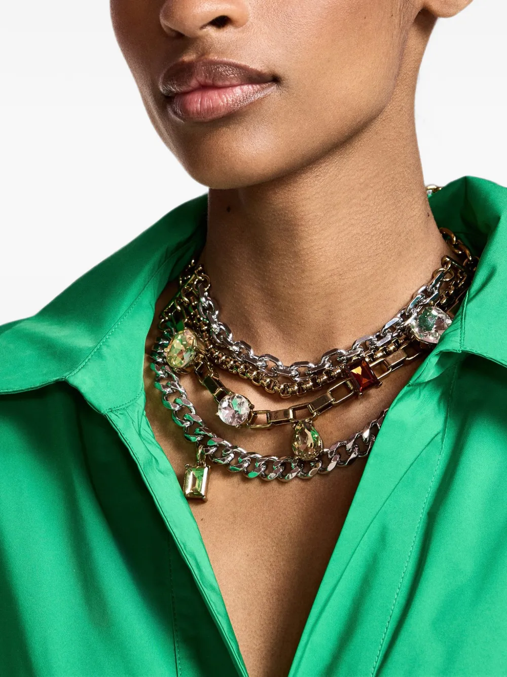 Essentiel Antwerp Oversized mini-jurk met volumineuze mouwen Groen