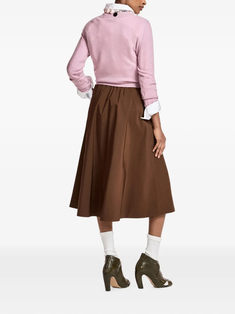 Essentiel Antwerp Kash trui met geribbelde afwerking Roze