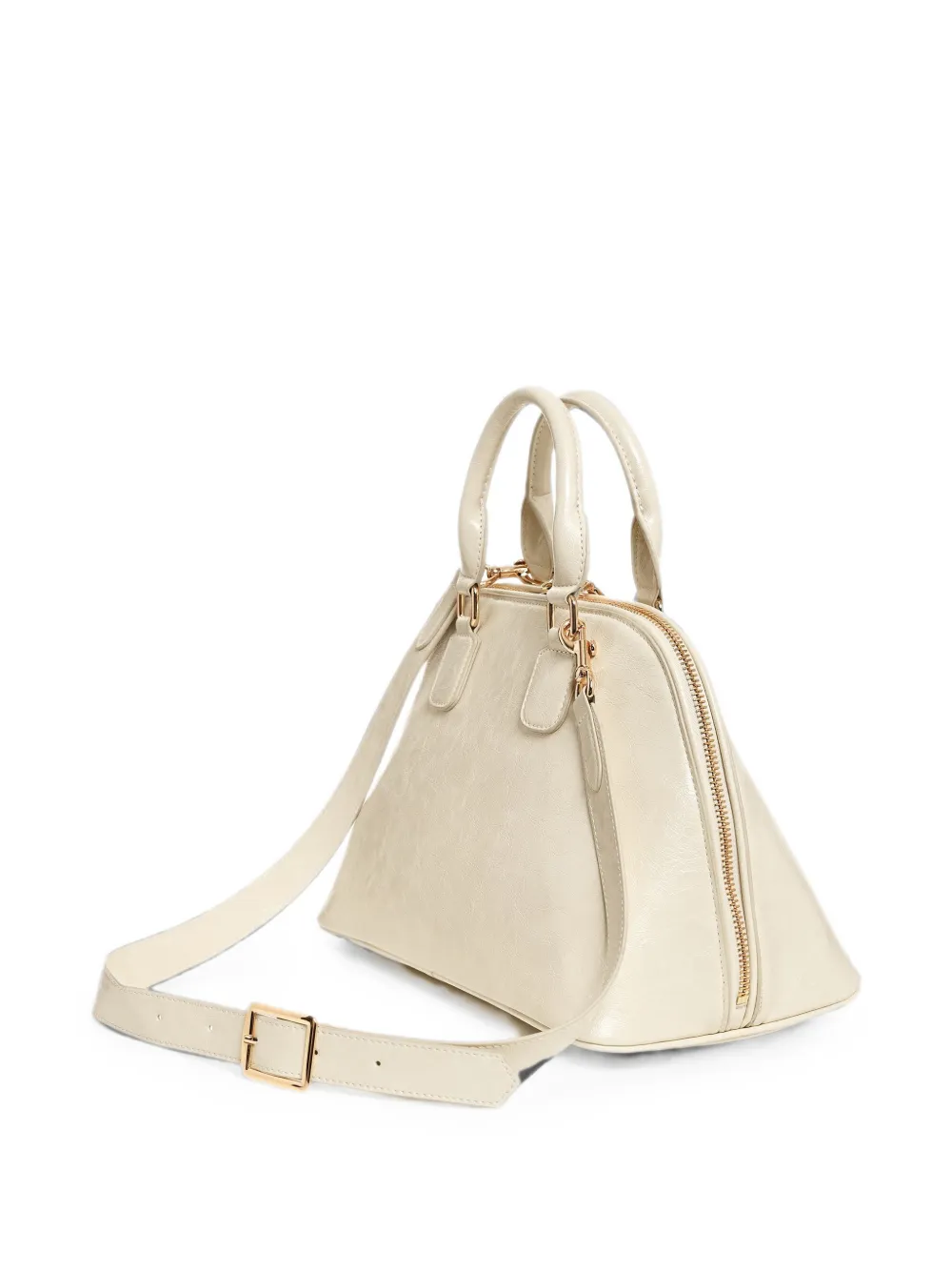 Essentiel Antwerp Karla handtas met lakleren effect Beige