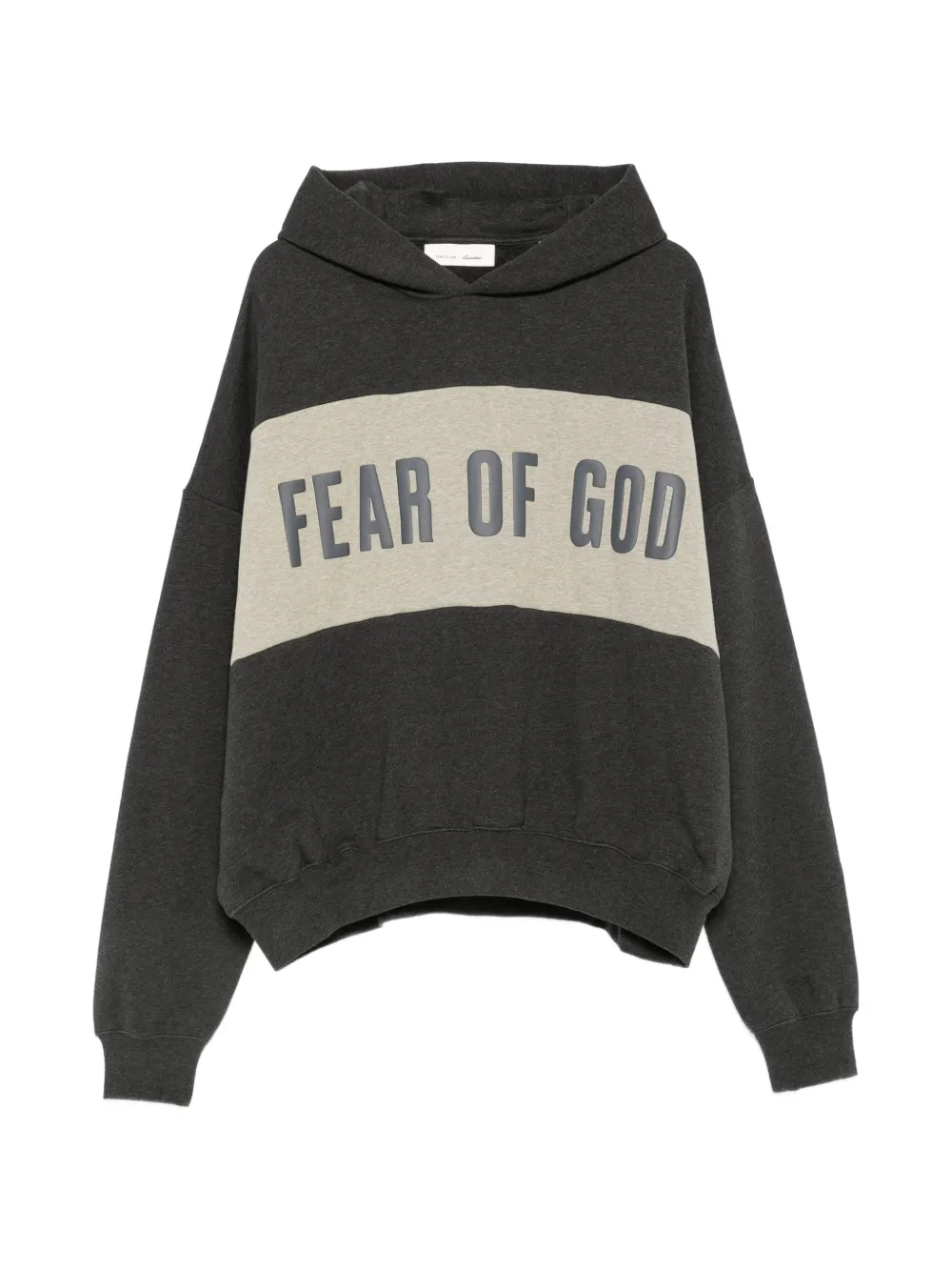 FEAR OF GOD ESSENTIALS logo-print panelled hoodie - Nero