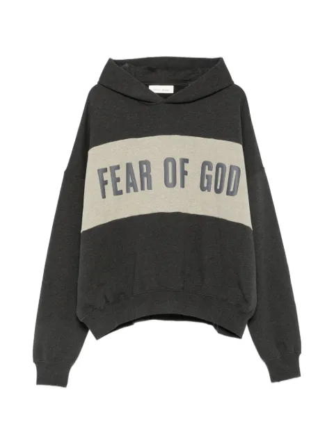 FEAR OF GOD ESSENTIALS logo-print panelled hoodie