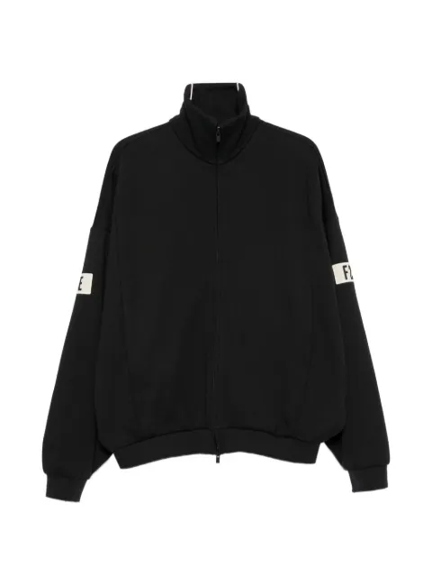 FEAR OF GOD ESSENTIALS logo-patch zip-up jacket