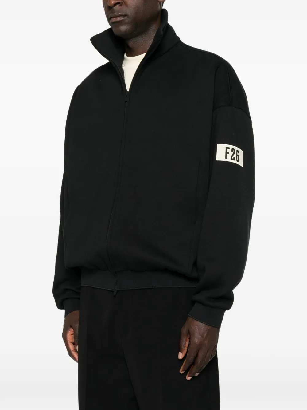 LOGO-PATCH ZIP-UP JACKET