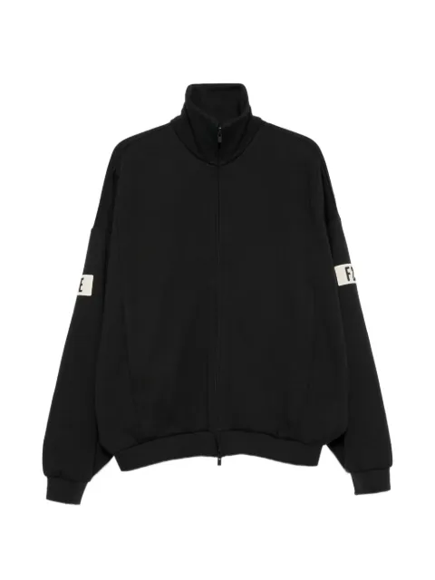 FEAR OF GOD ESSENTIALS logo-patch zip-up jacket