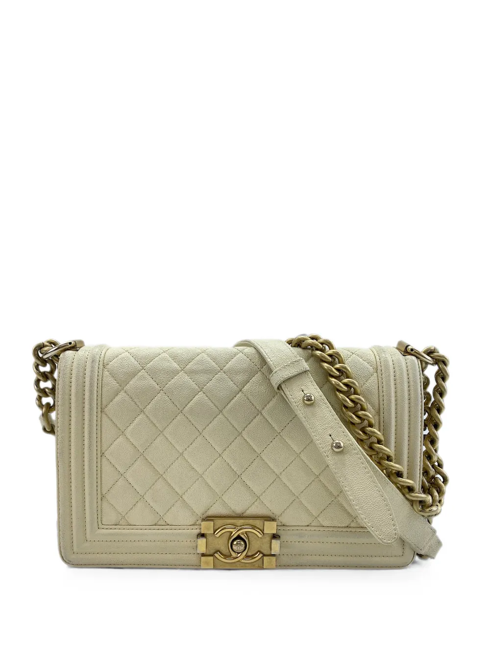 CHANEL Pre-Owned 2019 Boy Chanel quilted shoulder bag - Toni neutri
