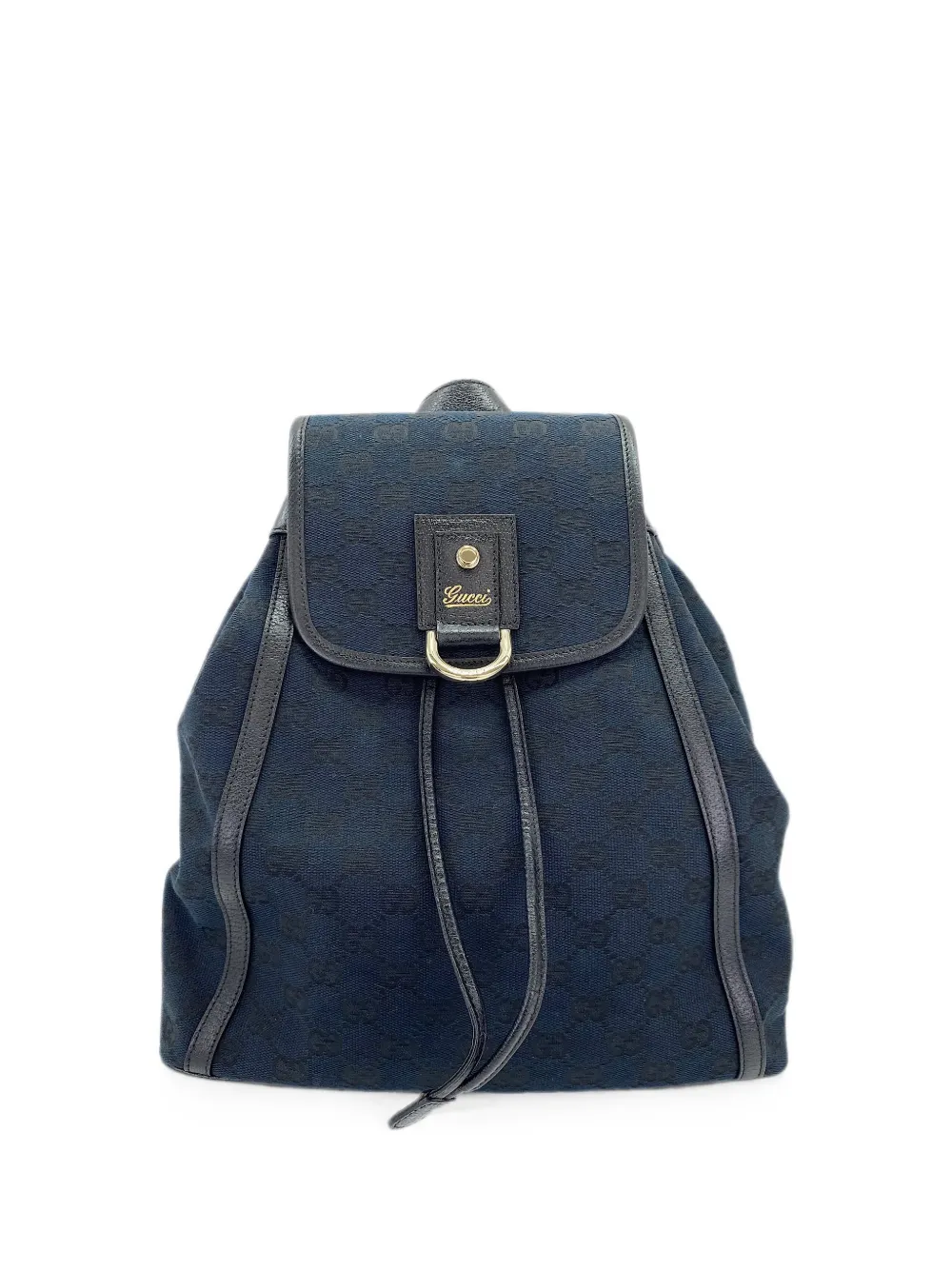 Pre-owned Gucci 2000s Gg Monogram Backpack In Blue