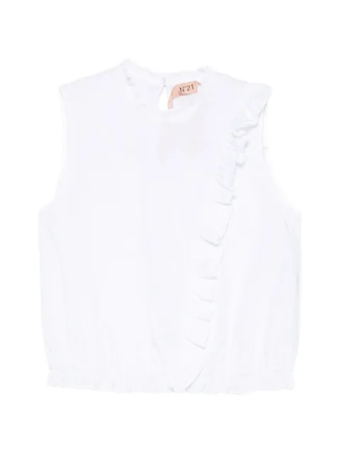 Nº21 ruffled sleeveless blouse