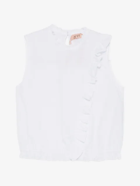 Nº21 ruffled sleeveless blouse