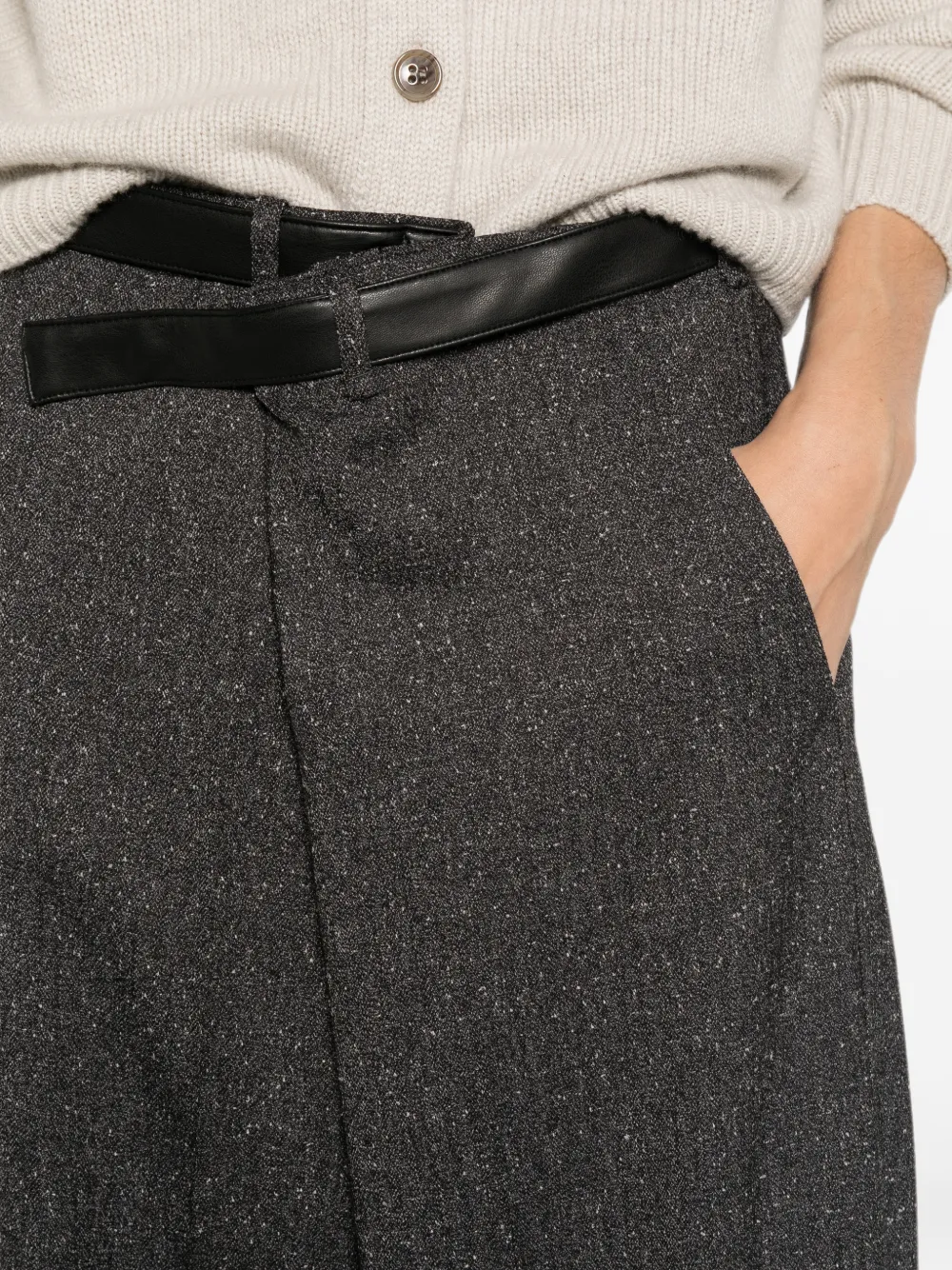 DARKPARK Pantalon met ceintuur Grijs