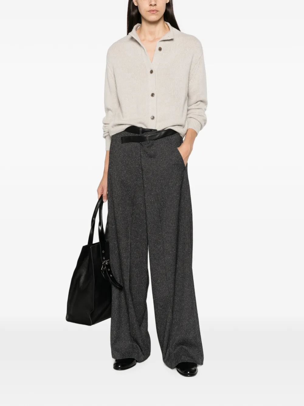 DARKPARK Pantalon met ceintuur Grijs