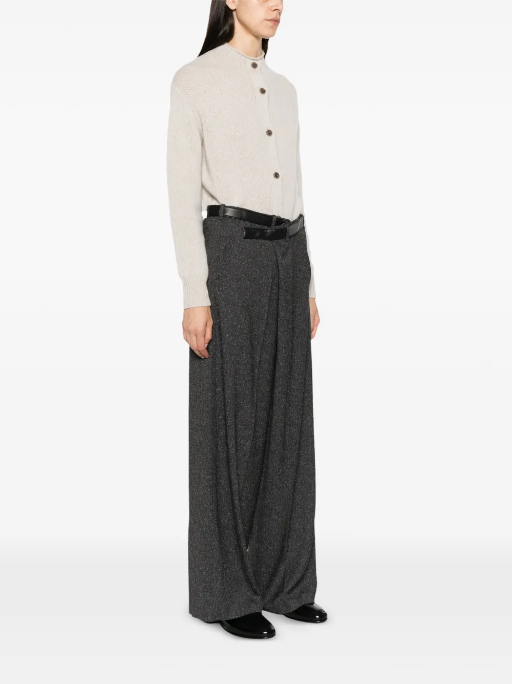 DARKPARK Pantalon met ceintuur Grijs