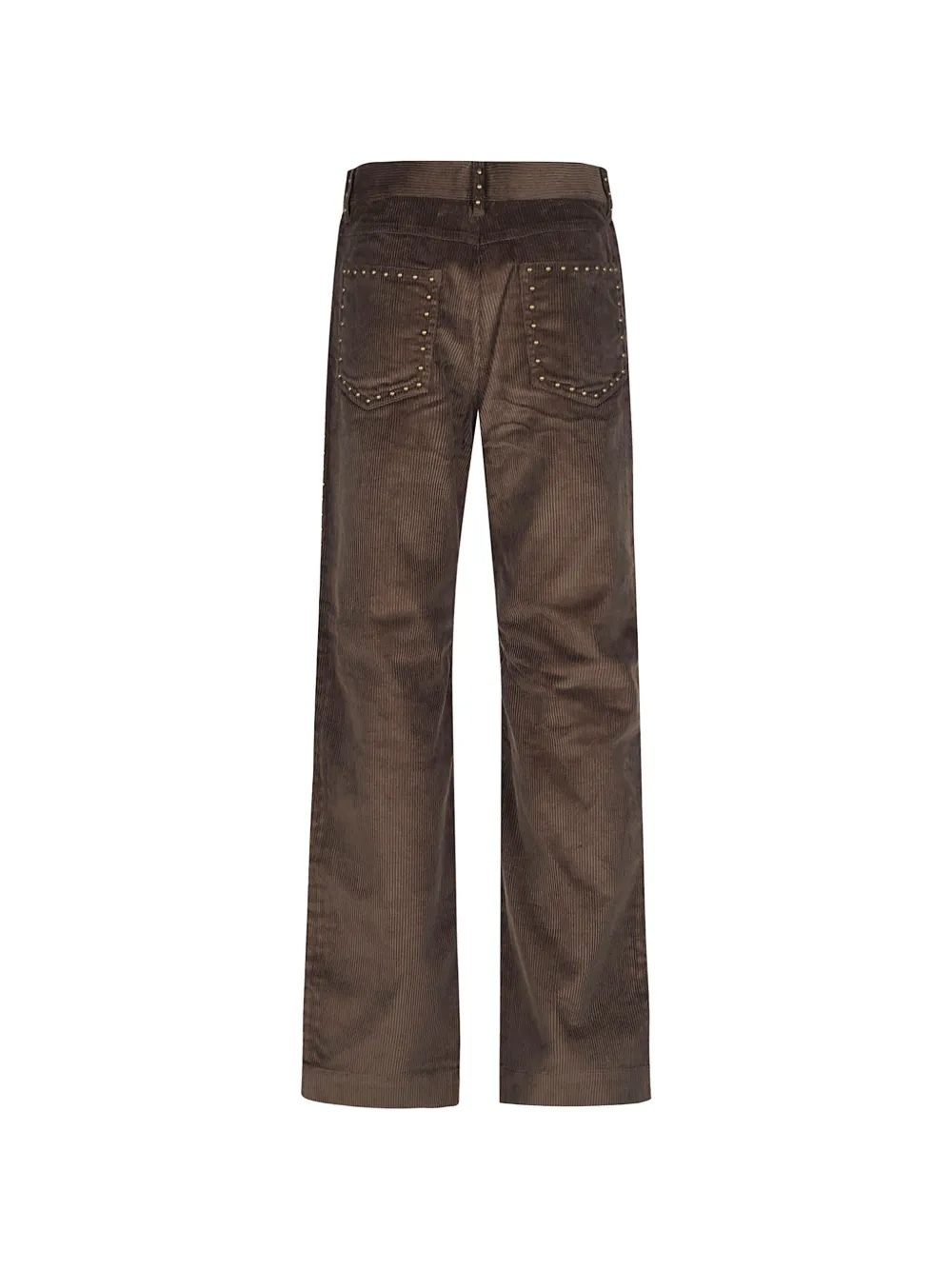 P.A.R.O.S.H. Ribfluwelen broek verfraaid met studs Bruin