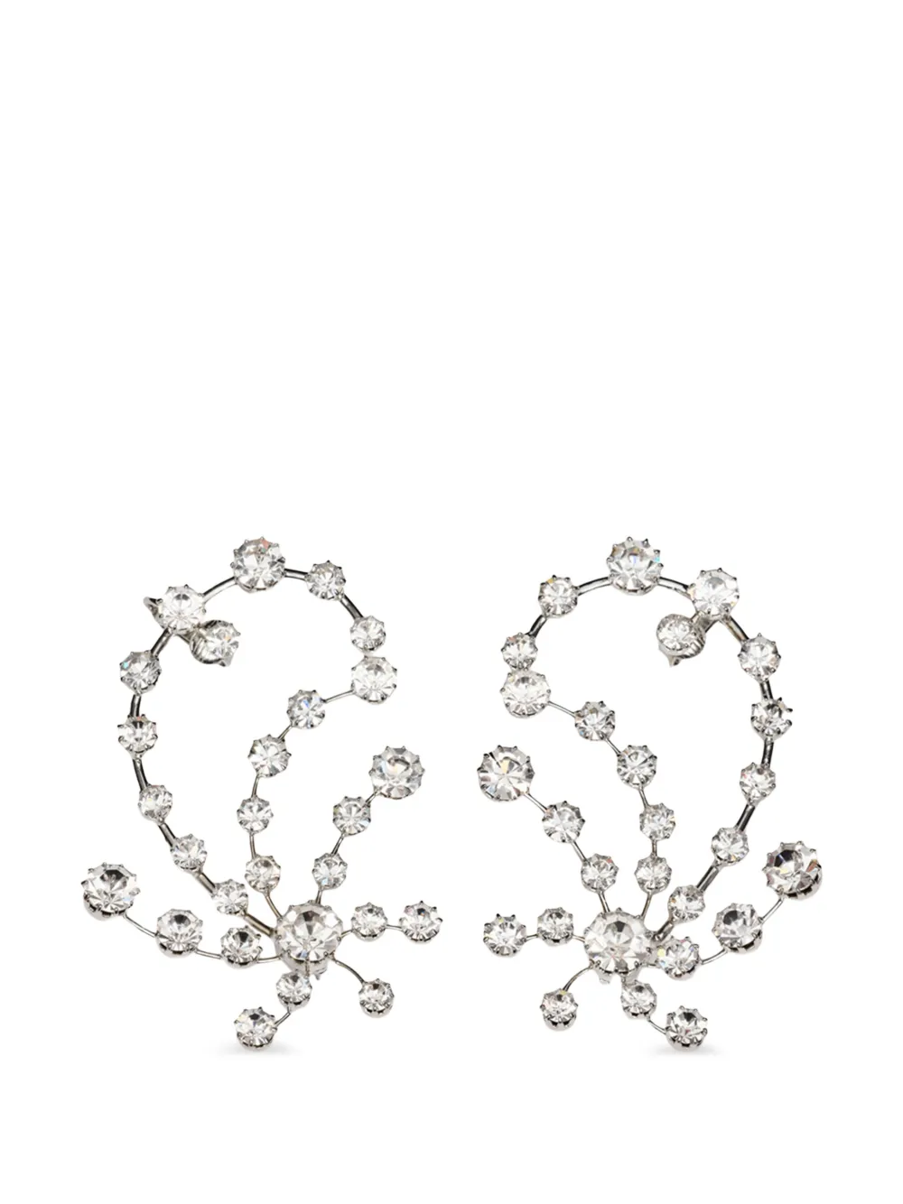 Magda Butrym crystal-embellished branching earrings - Argento