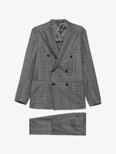 Tagliatore check-pattern double-breasted suit