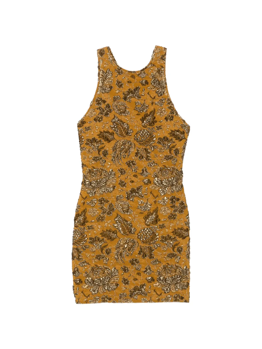 Saint Laurent floral-jacquard mini dress - Giallo