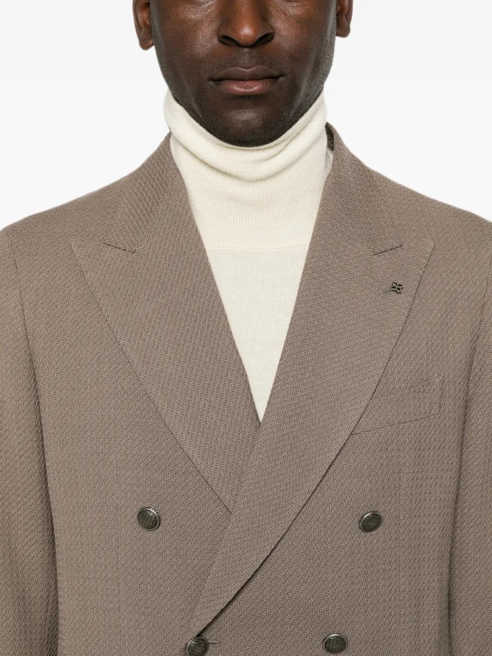 Tagliatore Blazer met dubbele rij knopen en puntige revers Grijs