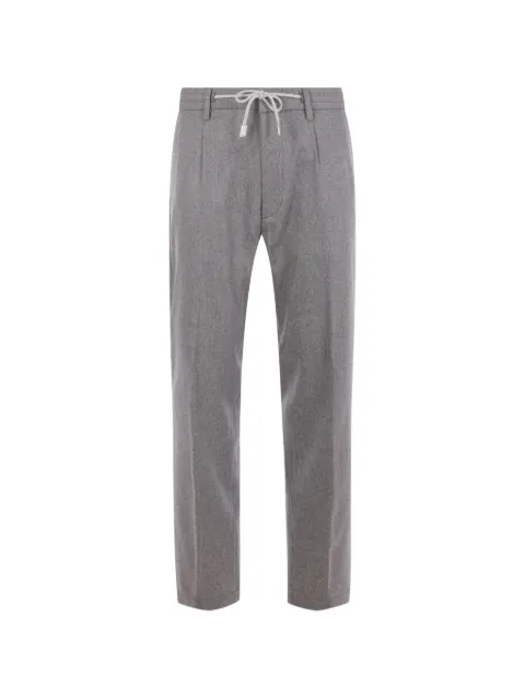Eleventy drawstring-waist melange trousers
